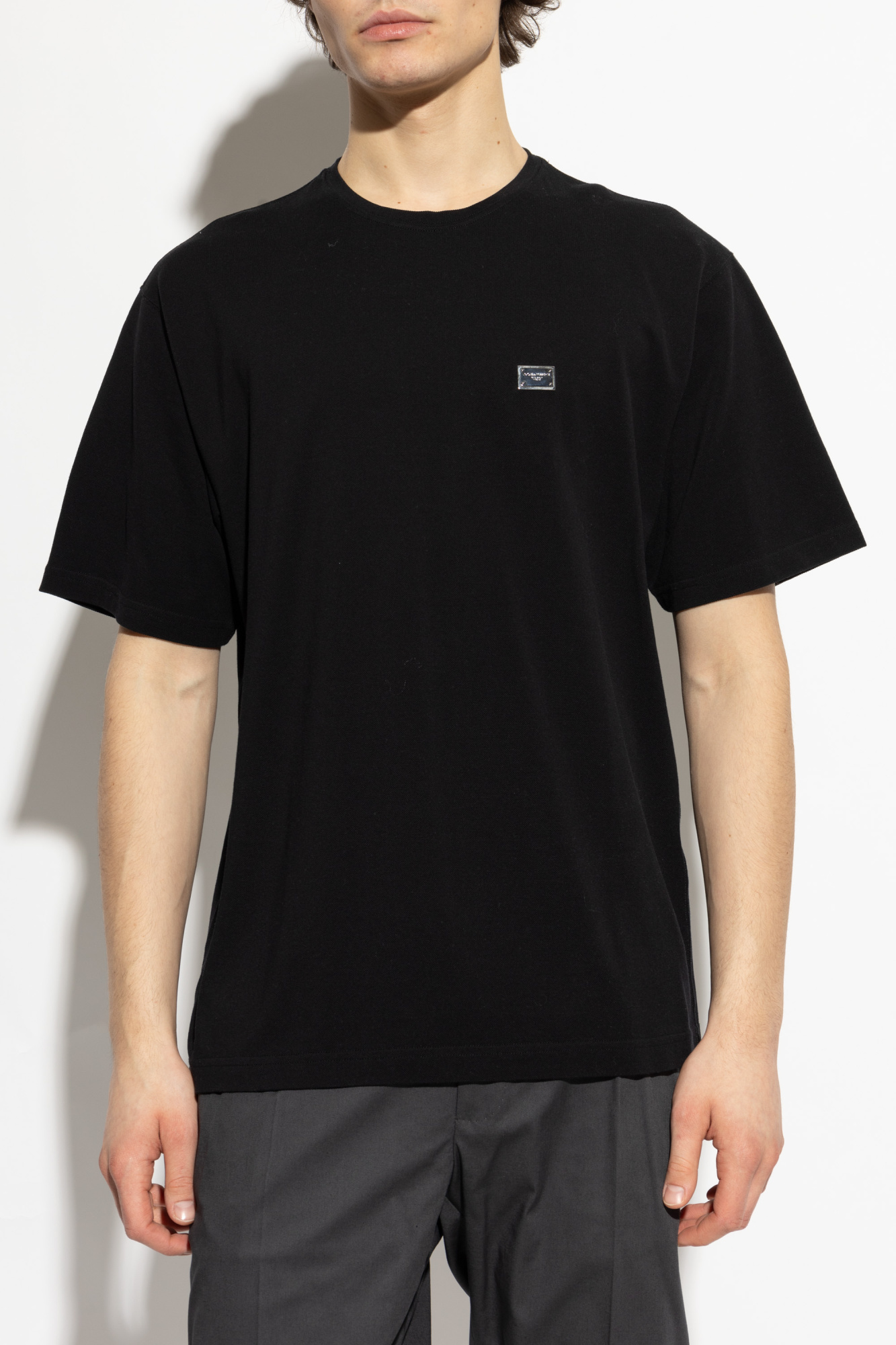 Dolce & Gabbana T-shirt with logo appliqué | Men's Clothing